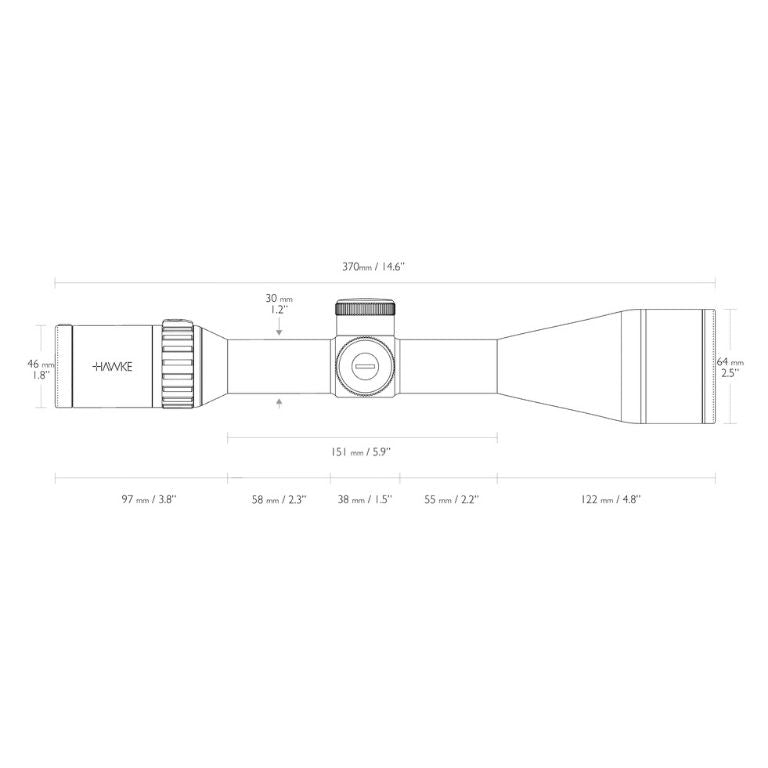 Hawke Endurance 30 FD 4.5-27×56 SF SF dieninė optika