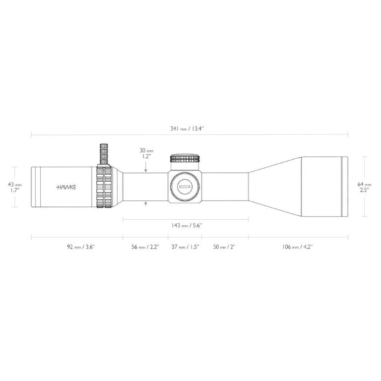 Hawke Vantage HD 30 3-12×56 L4A Dot Reticle dieninė optika