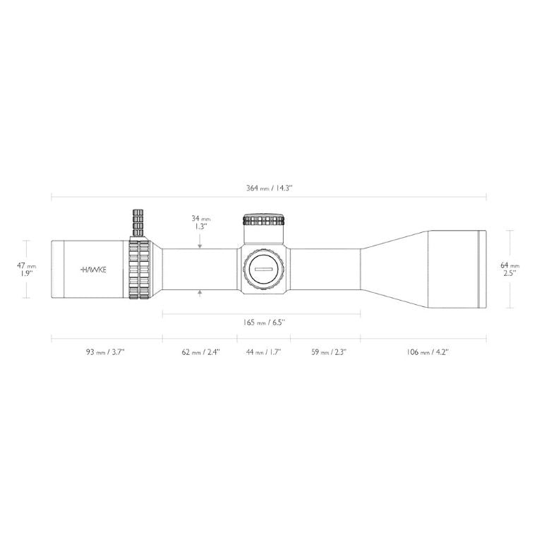 Hawke Vantage HD 34 FFP 5-25×56 SF FFP dieninė optika
