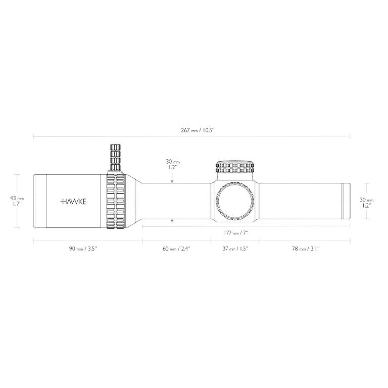 Hawke Vantage HD 30 SFP 1-8×24 IR dieninė optika
