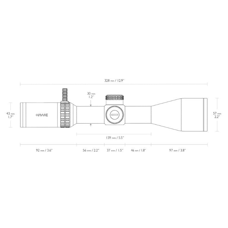 Hawke Vantage HD 30 2.5-10×50 dieninė optika