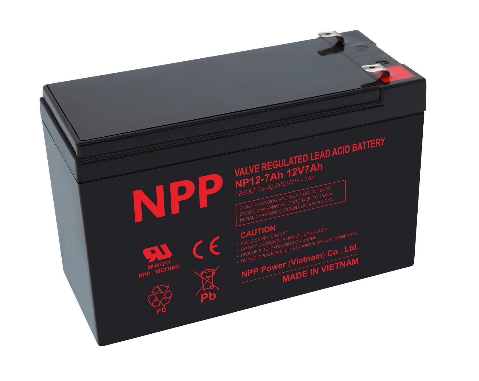 Akumuliatorius NPP 12V 7Ah AGM
